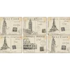 Pimpernel Postcard Sketches Set of 6 Placemats Sale