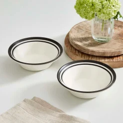 Portmeirion Potter's Stripe Oatmeal Bowl, Black Outlet