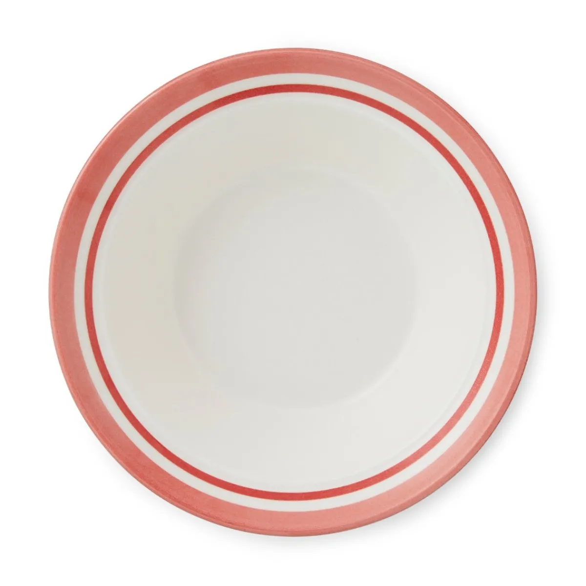Portmeirion Potter's Stripe Oatmeal Bowl, Red Best