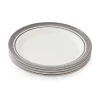 Portmeirion Potter's Stripe Set of 4 Dinner Plates, Grey Best