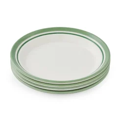 Portmeirion Potter's Stripe Set of 4 Side Plates, Green New