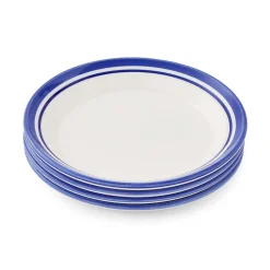Portmeirion Potter's Stripe Set of 4 Side Plates, Blue Fashion