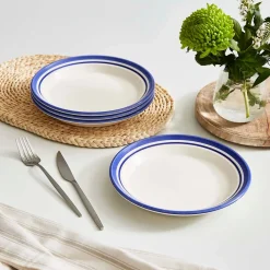 Portmeirion Potter's Stripe Set of 4 Side Plates, Blue Fashion