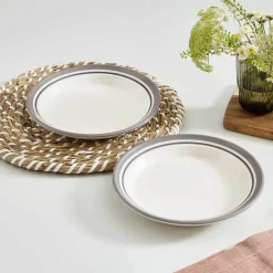 Portmeirion Potter's Stripe Side Plate, Grey Outlet