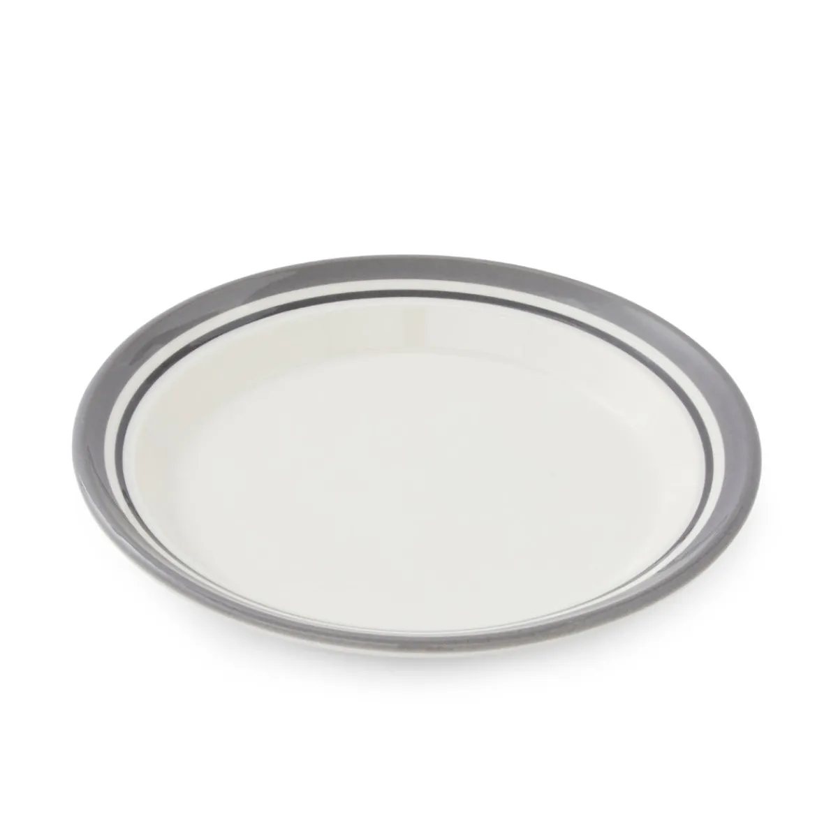 Portmeirion Potter's Stripe Side Plate, Grey Outlet