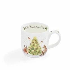 Royal Worcester Wrendale Designs Oh Christmas Tree Fine Bone China Mug Outlet