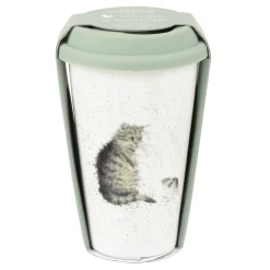 Royal Worcester Wrendale Designs Cat Travel Mug with Silicone Lid Best