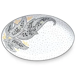Portmeirion Sara Miller Artisanne Noir Large Serving Platter New