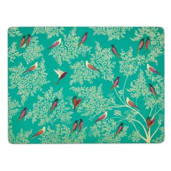 Pimpernel Sara Miller Chelsea 4 Large Placemats, Green Hot