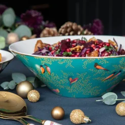 Portmeirion Sara Miller Chelsea Large Salad Bowl, Green Fashion