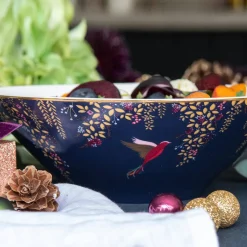 Portmeirion Sara Miller Chelsea Medium Salad Bowl, Navy Discount