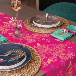 Portmeirion Sara Miller Chelsea Table Runner, Pink Hot