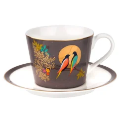 Portmeirion Sara Miller Chelsea Teacup & Saucer, Dk Grey Sale