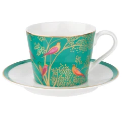 Portmeirion Sara Miller Chelsea Teacup & Saucer, Green Hot