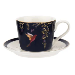Portmeirion Sara Miller Chelsea Teacup & Saucer, Navy New
