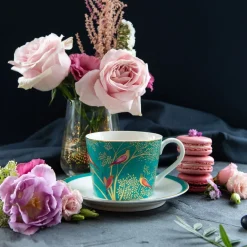 Portmeirion Sara Miller Chelsea Teacup & Saucer, Green Hot