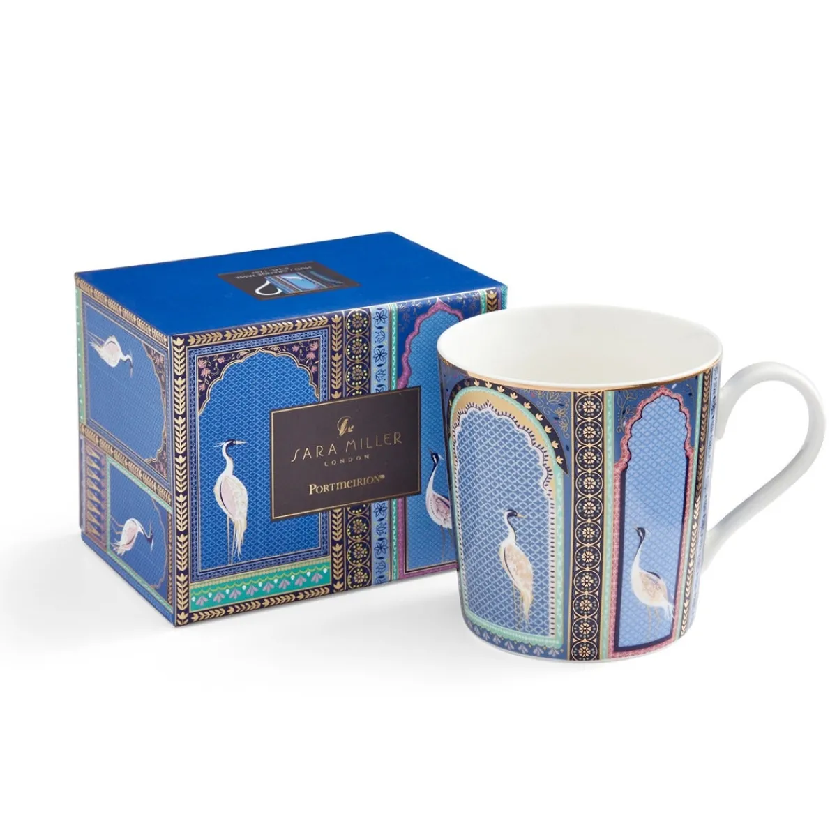 Portmeirion Sara Miller London India Lattice Windows Mug New