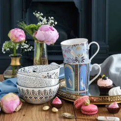 Portmeirion Sara Miller London India Lattice Windows Mug New