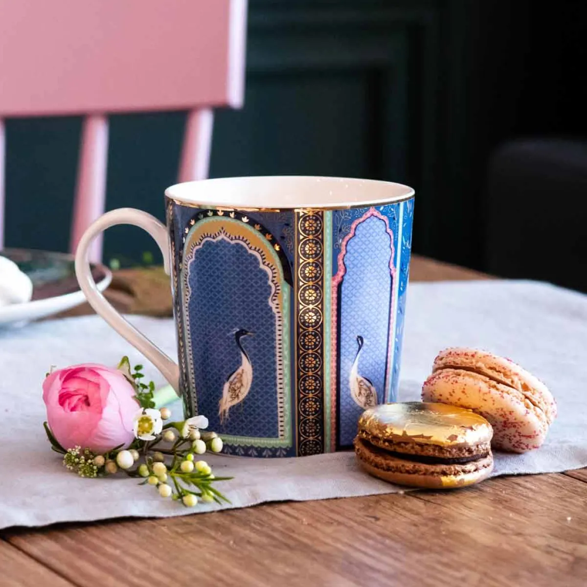 Portmeirion Sara Miller London India Lattice Windows Mug New
