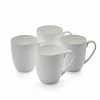 Royal Worcester Serendipity Platinum Set of 4 Barrel Mugs Hot