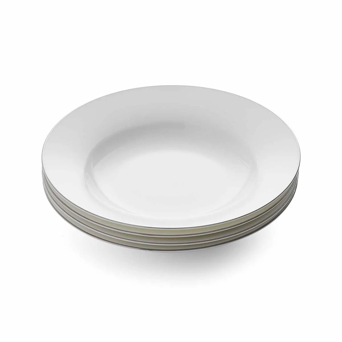 Royal Worcester Serendipity Platinum Set of 4 Soup Plates Fashion