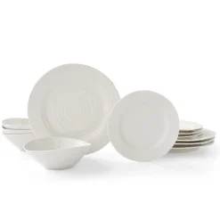 Portmeirion Sophie Conran 12 Piece Dinner Set, White Hot