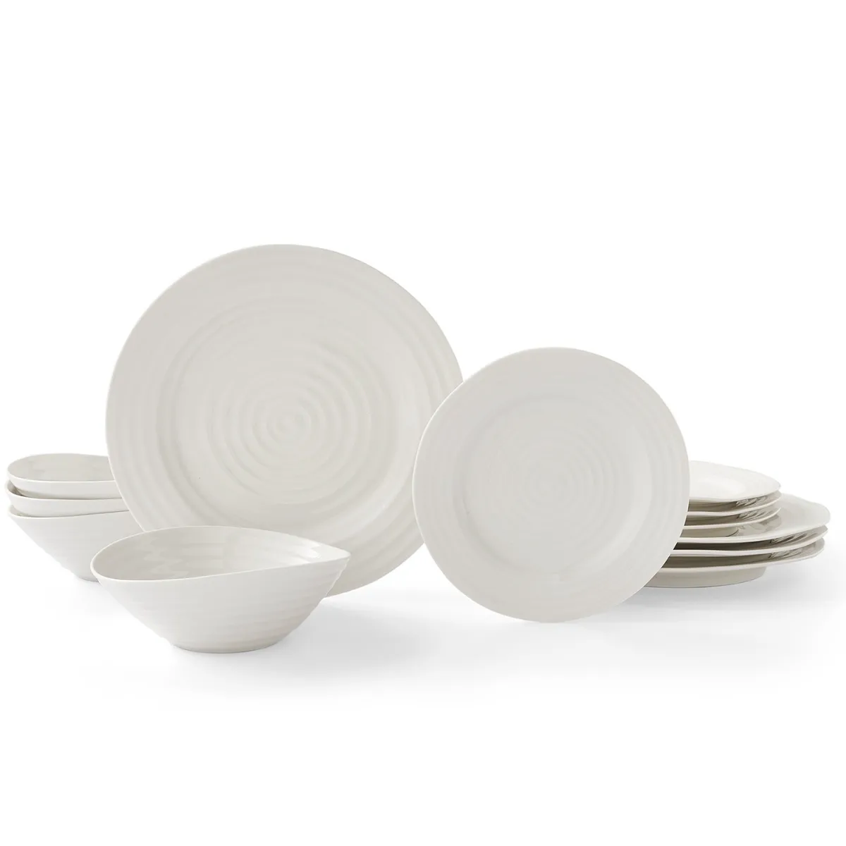 Portmeirion Sophie Conran 12 Piece Dinner Set, White Hot