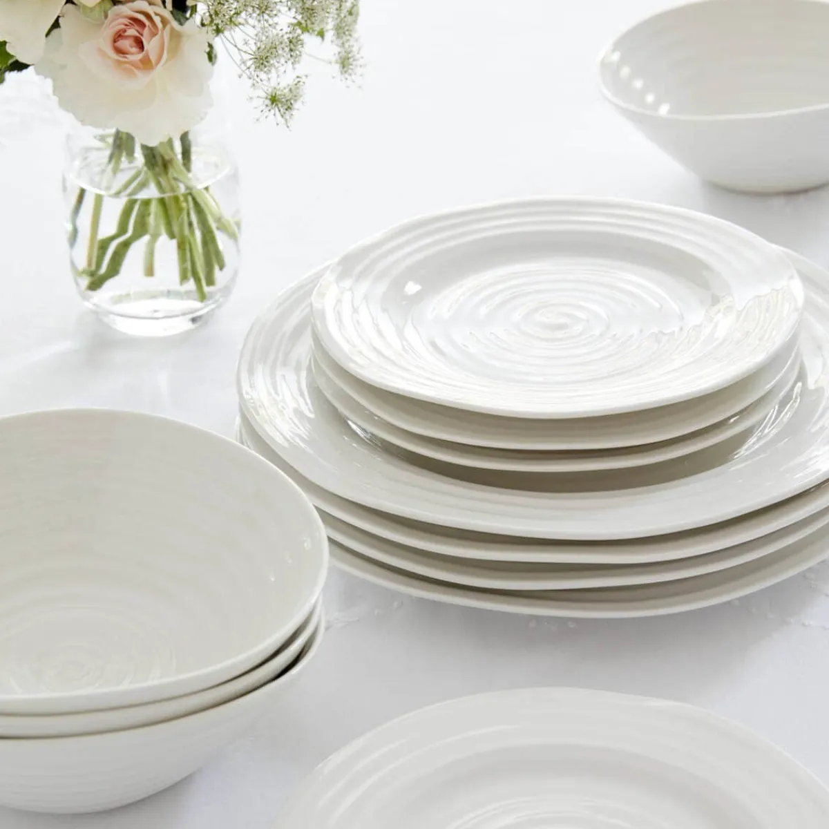 Portmeirion Sophie Conran 12 Piece Dinner Set, White Hot
