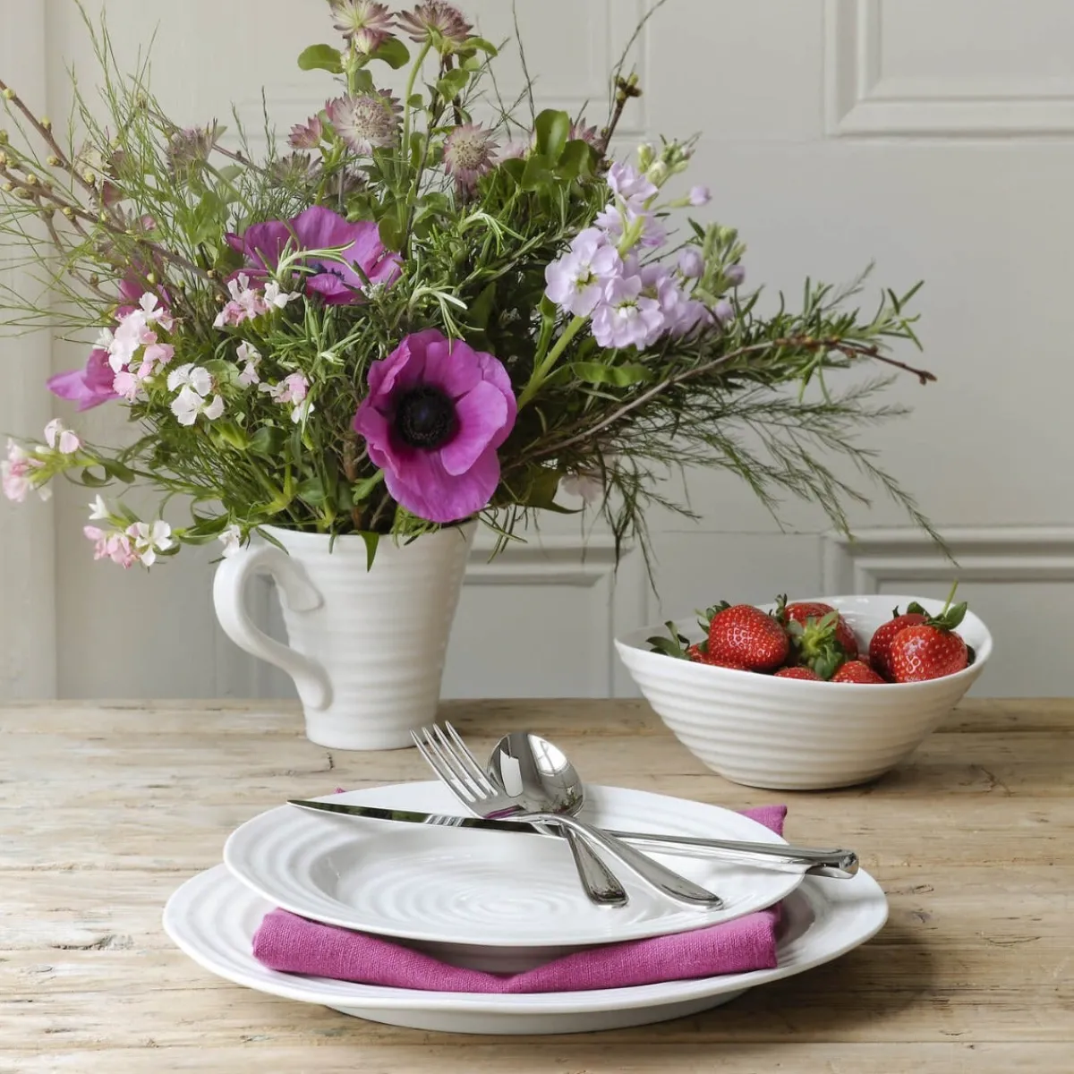 Portmeirion Sophie Conran 20 Piece Dinner Set, White Clearance