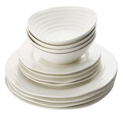 Portmeirion Sophie Conran 12 Piece Dinner Set, White Hot
