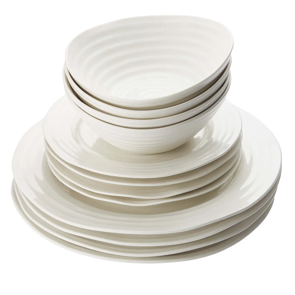 Portmeirion Sophie Conran 12 Piece Dinner Set, White Hot