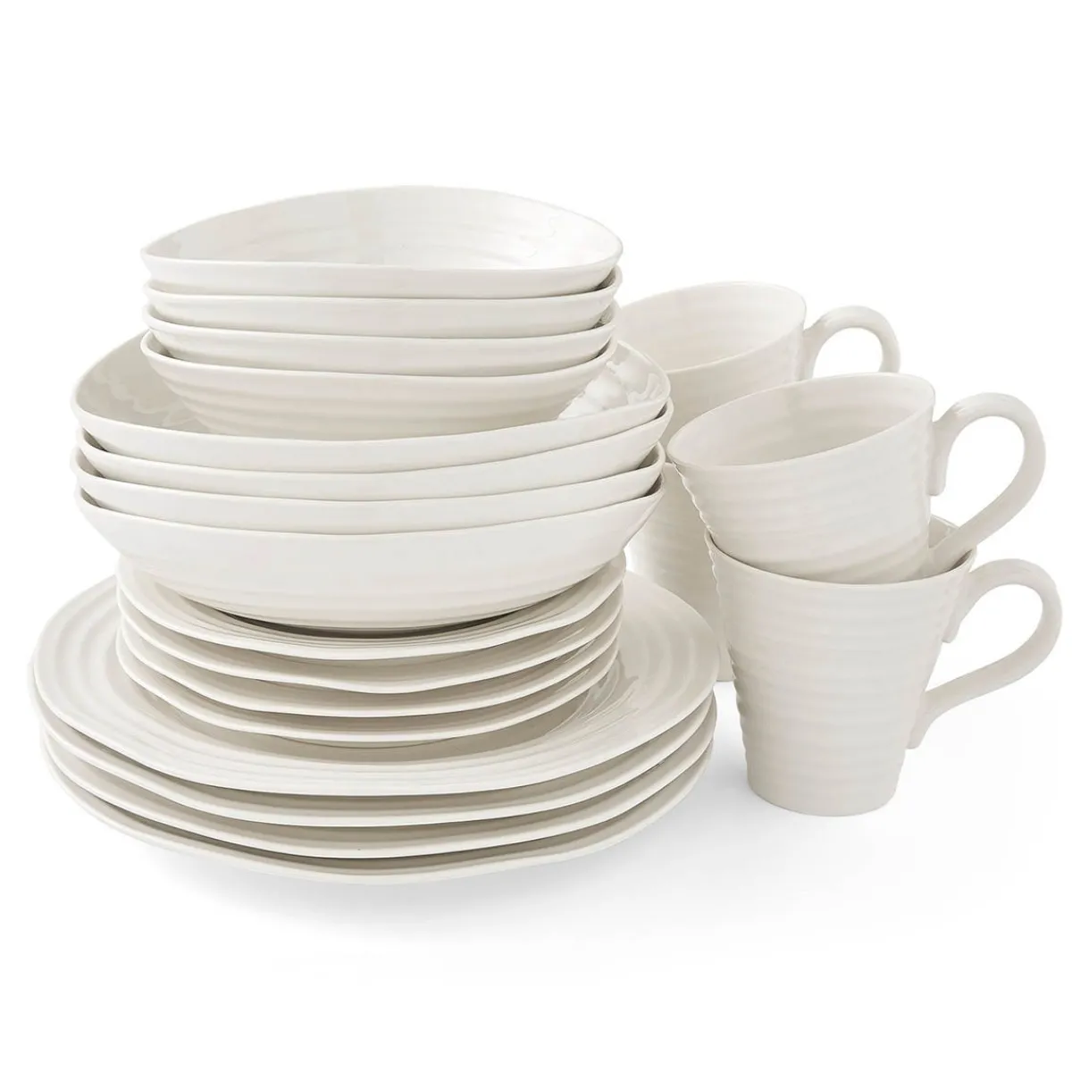 Portmeirion Sophie Conran 20 Piece Dinner Set, White Clearance