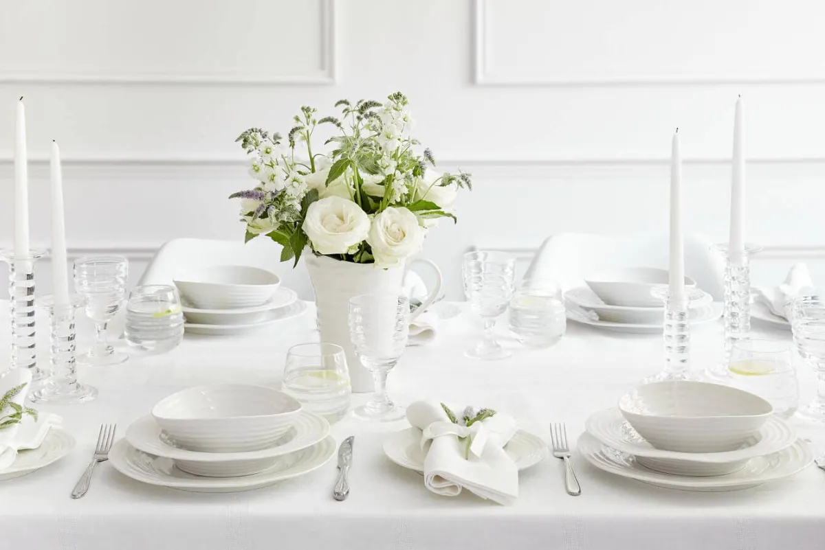 Portmeirion Sophie Conran 20 Piece Dinner Set, White Clearance