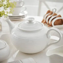 Portmeirion Sophie Conran 2 Pint Teapot, White Fashion