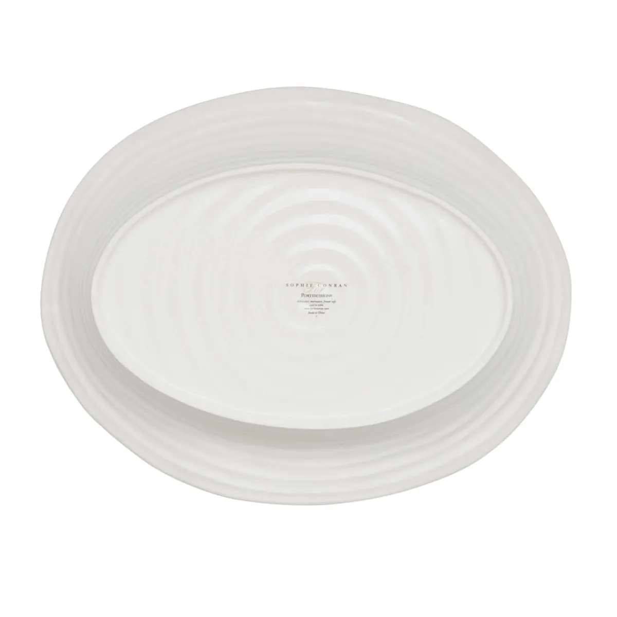 Portmeirion Sophie Conran Medium Oval Plate, White Fashion