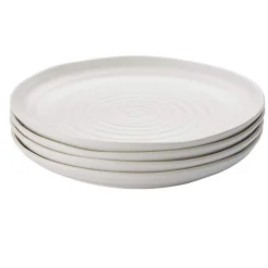 Portmeirion Sophie Conran Set of 4 Coupe Buffet Plates, White New
