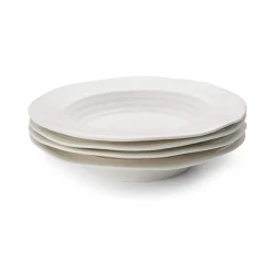 Portmeirion Sophie Conran Set of 4 Rimmed Soup Plates, White Best