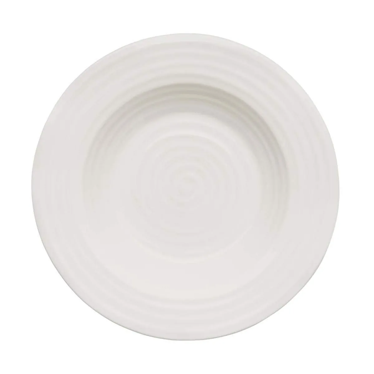 Portmeirion Sophie Conran Set of 4 Rimmed Soup Plates, White Best