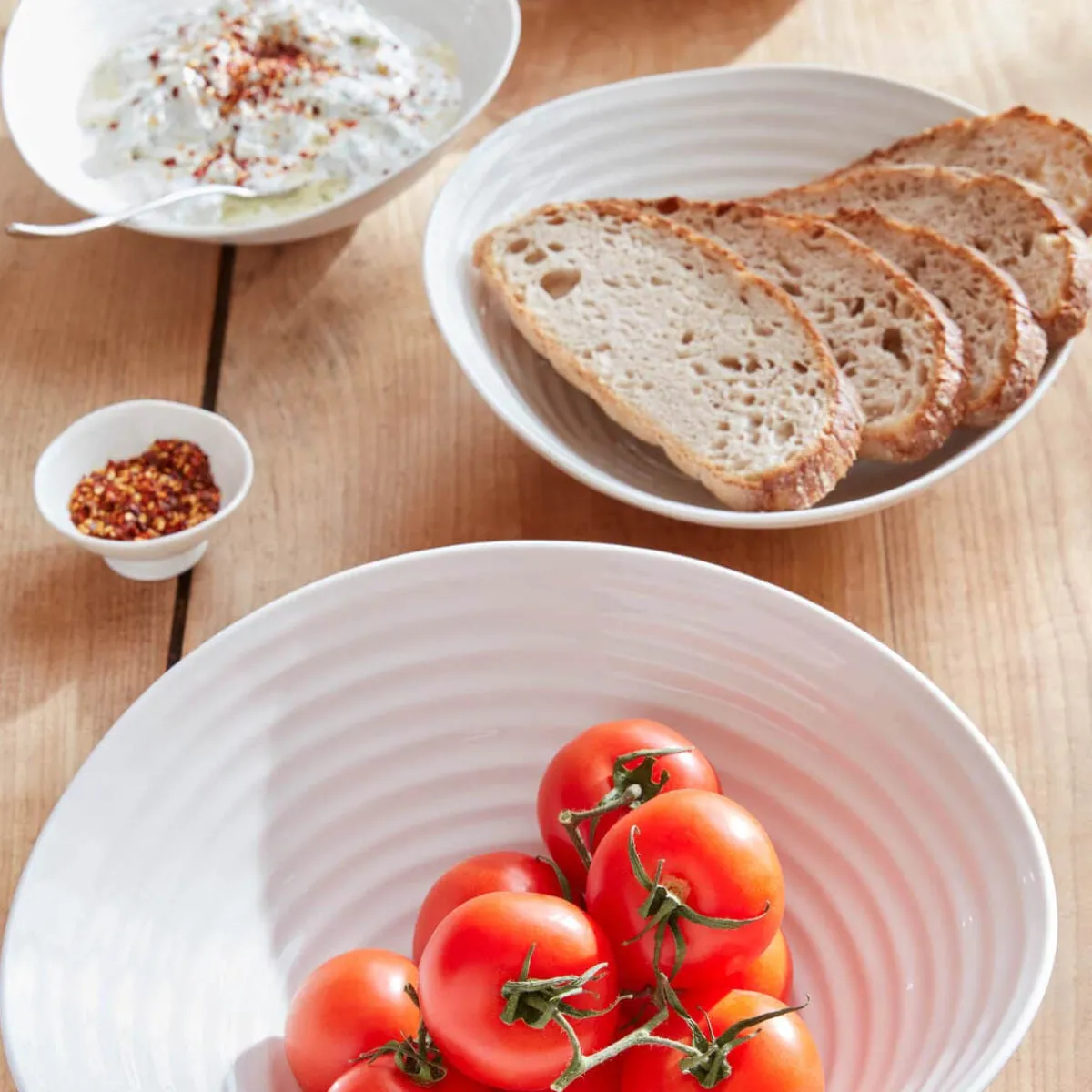 Portmeirion Sophie Conran Set of 3 Salad Bowls, White Best