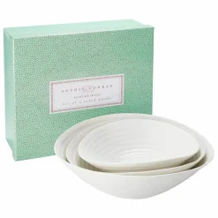Portmeirion Sophie Conran Set of 3 Salad Bowls, White Best