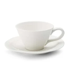 Portmeirion Sophie Conran Set of 4 Teacup & Saucer, White Discount