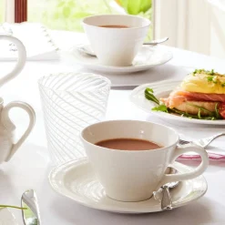 Portmeirion Sophie Conran Teacup & Saucer, White Best