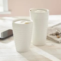Portmeirion Sophie Conran Travel Mug, White Hot