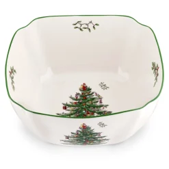 Spode Christmas Tree Large 10 Inch Square Bowl Discount