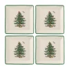 Spode Christmas Tree Set of 4 Tidbit Plates Discount