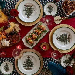 Spode Christmas Tree Set of 4 Tidbit Plates Discount