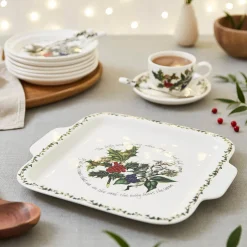 Portmeirion The Holly and the Ivy Square Cake Plate Best
