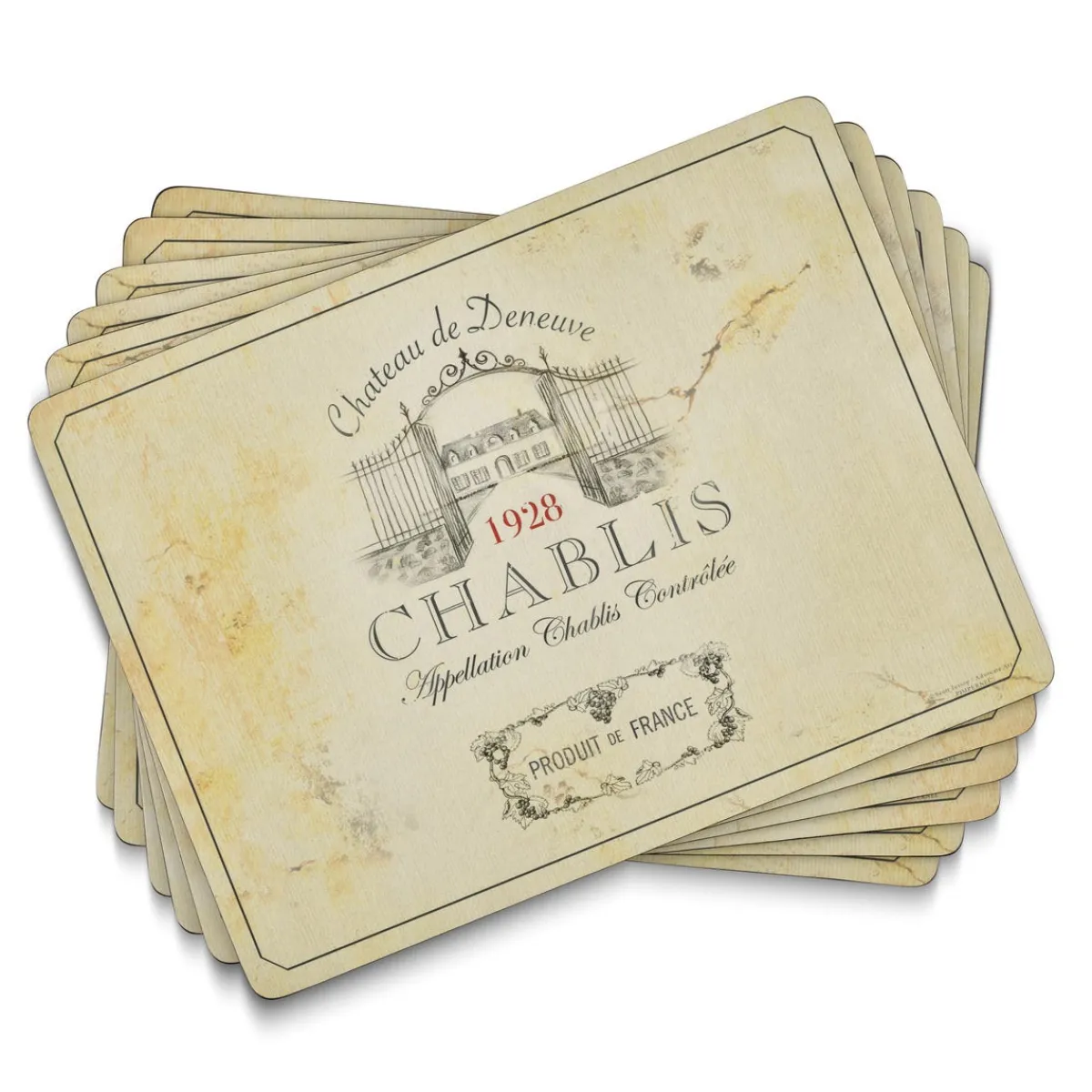 Pimpernel Vin de France Set of 6 Placemats Hot