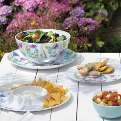 Portmeirion Water Garden Set of 4 Coupe Side Plates New