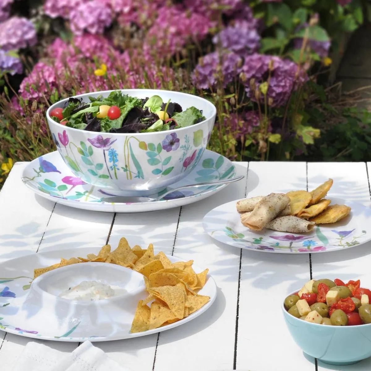 Portmeirion Water Garden Set of 4 Coupe Side Plates New